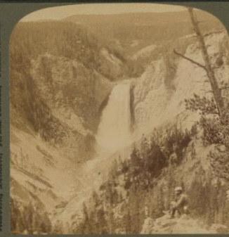 From Pt. Lookout, 1,000 ft. above river, up caÒon to Lower Falls (308 ft.) Yellowstone Park, U.S.A. 1901, 1903, 1904