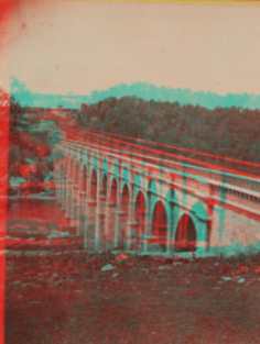 High Bridge, Croton Aqueduct, Hudson River, N.Y. 1858?-1905? 1864-1866