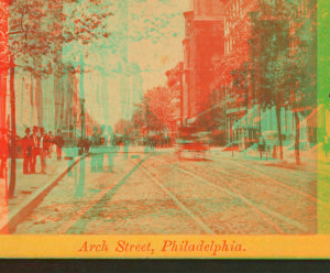 Arch Street, Philadelphia. (West from Broad St.) 1865?-1907