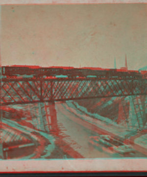 Canal bridge. [Railroad bridge over the Erie Canal.] [1870?-1900?]