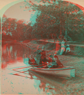 Boating on Lake, Vassar College. [1867?-1890?] ca. 1890