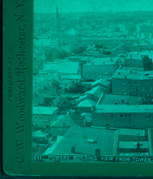 Powers' Building. View from Tower - River & Lake. [1879?-1890?]