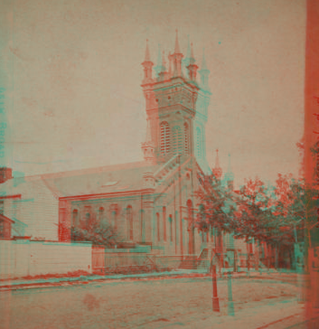 View of 1st (German) Baptist, Mercer St., Newark, N.J. [ca. 1870] [1875?-1890?]