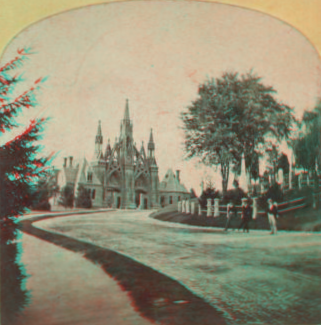 Entrance to Greenwood Cemetery. [1860?-1885?] [ca. 1880]