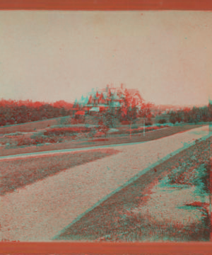 Landscape view, from Howland's Mansion, Fishkill, Newburgh in the distance. [1860?-1875?]