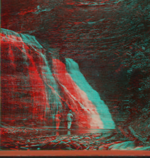 [Man viewing waterfall.] [ca. 1880] [1865?-1885?]