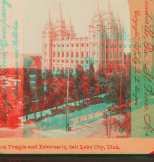 Mormon Temple and Tabernacle, Salt Lake City, Utah. 1865?-1910? c1897