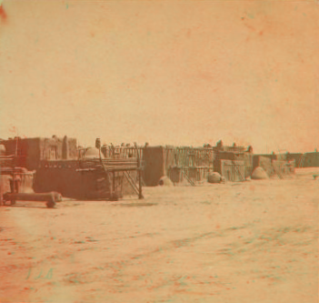 [Indian homes at the Pueblo of San Juan.] 1870?-1908