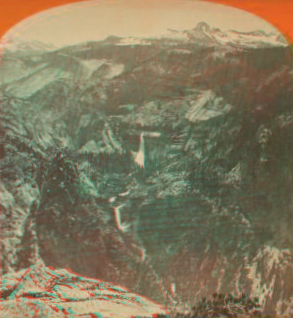 Vernal & Nevada Falls, from Glacier Point, Yosemite Valley, Cal. 1870?-1883?