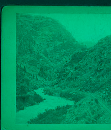 View above Tough Cuss Bend, Clear Creek Canyon. 1867?-1900?