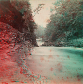 View of the rapids, between the Lower and High Fall. [1858?-1885?]