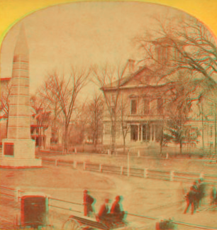 Soldier's monument, court house. 1859?-1900?