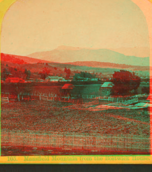 Mansfield Mountain from the Bostwick House. 1863?-1880?