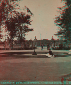 Fountain and part of Terrace, Central Park, N.Y. 1860?-1890?