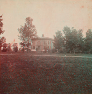 The library, from the chapel. 1868?-1885?