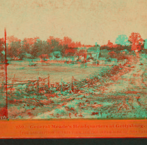 General Meade's headquarters at Gettysburg. 1880?-1891? 1861-1865 one view copyright 1904