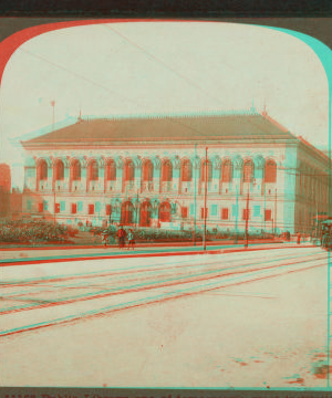 Public library, one of democracy's great institutions, Boston, Mass. 1859?-1885?