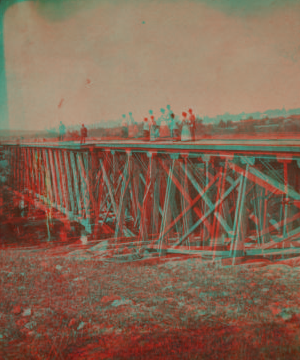 R.R. Bridge over Gravel Run Gorge. [ca. 1876] [1865?-1885?]