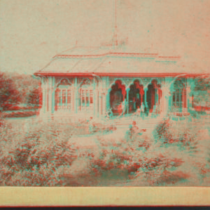 Pavilion at mineral spring, Central Park, N.Y. 1860?-1905?