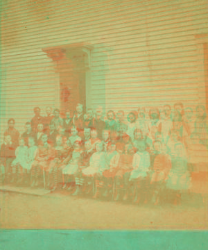 [View of unidentified students and teachers.] 1870?-1880?