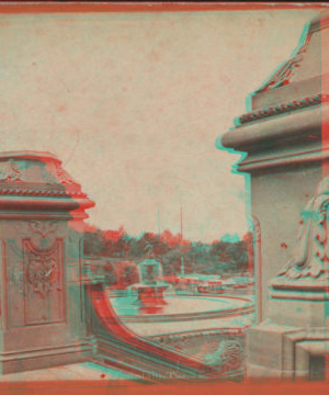 [Terrace and fountain in distance.] [1860?-1875?]