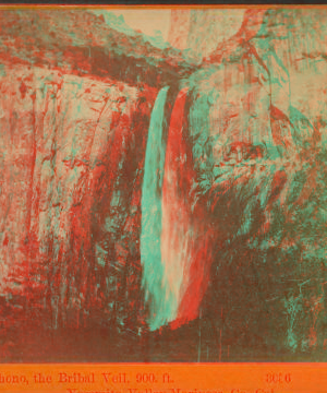 Pohono, the Bridal Veil, 900 feet. Yosemite Valley, Mariposa County, Cal. 1861-1878? 1879-1890