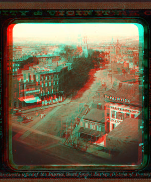 View from Peter Cooper's institute towards Astor Place. 1856 1854-[1865?]