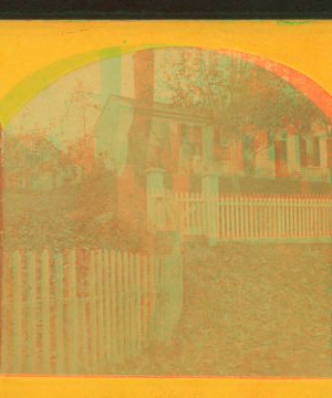 [View of a house with fences.] 1865?-1885?