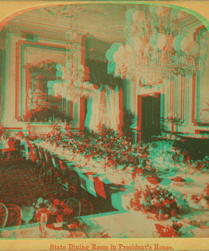 State Dining Room in the President's House. 1870-1899 1870?-1899?