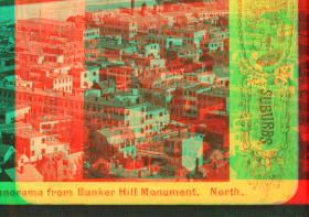 Panorama from Bunker Hill monument, north. 1862?-1885?