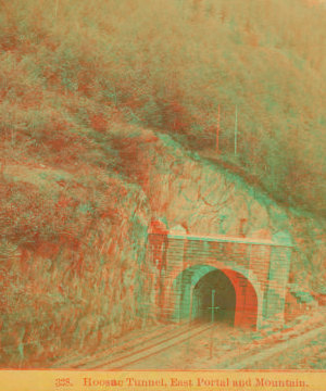 Hoosac Tunnel, east portal and mountain. 1865?-1885