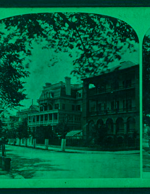 [Tree-lined residential street.] 1867?-1900? 1870-1890