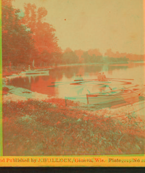 [People in row boats near Sturgis' shore.] 1870?-1885? [ca. 1875]