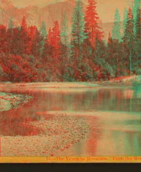 The Yosemite Mountain, from the Merced River. 1860?-1874?