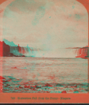 Horseshoe Fall from the ferry, Niagara. 1865?-1880?