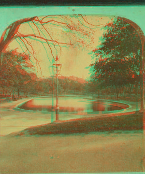 [Frog Pond at Boston Common.] 1860?-1890?