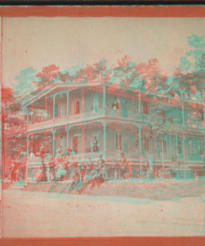 [View of tourists in front of the hotel.] [ca. 1875] 1870?-1889?