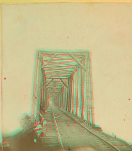 [Railroad bridge, Mobile, Alabama.] 1869?-1910?