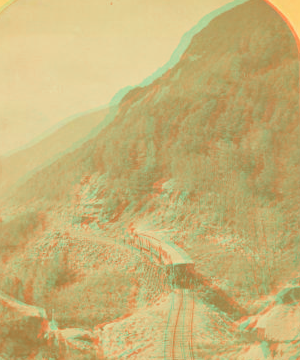 Mt. Willard and Train, P. & O.R.R., Crawford Notch, N.H. [1877-1895?] 1858?-1895?