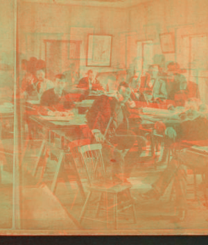 [View of engineers on the project at work in their office.] 1876?-1878?