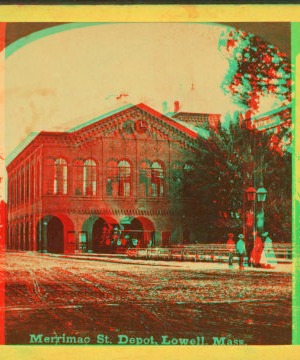 Merrimac St. Depot, Lowell, Mass. 1865?-1885?