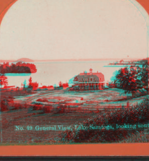 General view, Lake Saratoga, looking south. [1869?-1880?]