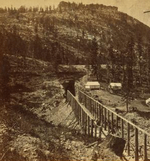 Crested Peak and Tunnel no. 10, eastern slope of western summit. 1866?-1872?