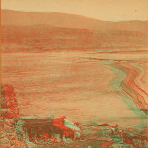 Indian Camp at Head of Dalles, Columbia River. 1867 1867-1875?