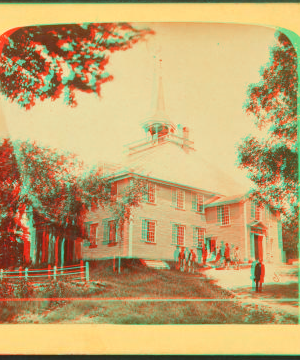 The meeting house of the first parish, Hingham, Mass. 1860?-1880?