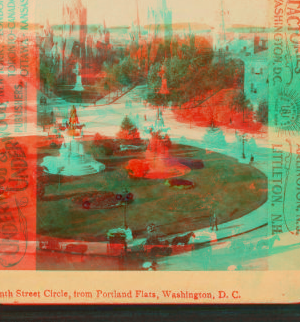 Fourteenth Street Circle, from Portland Flats, Washington, D.C.. 1865-1920 1865?-1920?