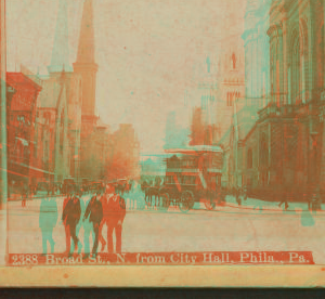 Broad Street, N. from City Hall, Philad'a, Pa. 1865?-1907