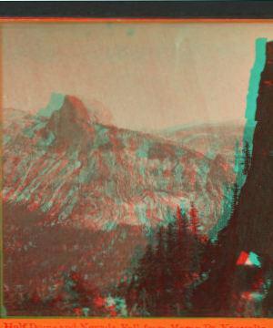 Half Dome and Nevada Fall from Moron Pt. Yosemite. 1861-1878? 1880-1890