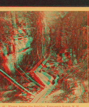 Flume below the Boulder, Franconia Notch, N.H. 1865?-1890?