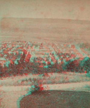 Watkins village from Table Mountain. [1865?-1905?]